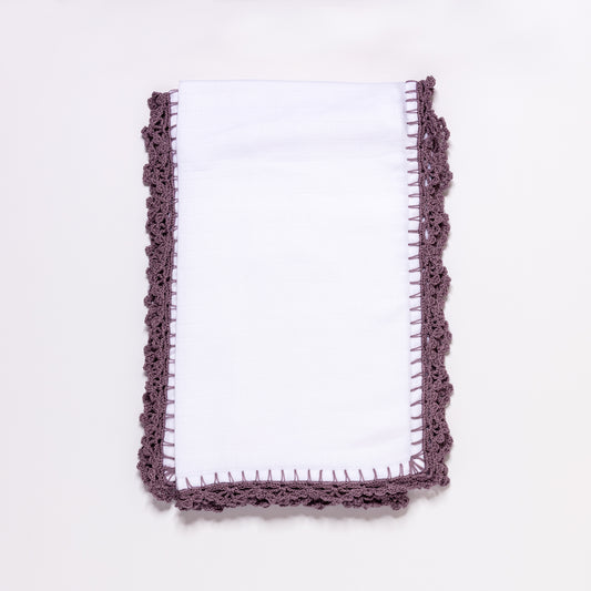 Muslin Swaddle with Wide Border - Lavender