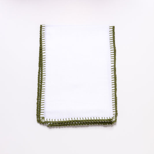 Muslin Swaddle with Classic Border - Cactus
