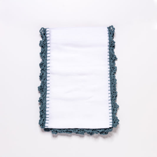 Muslin Swaddle with Wide Border - Light Moon