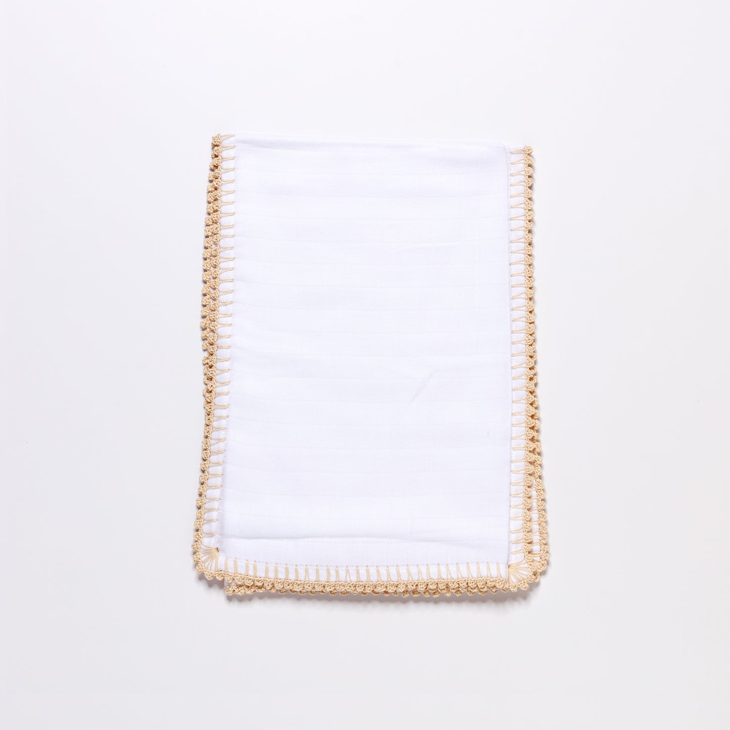 Muslin Swaddle with Classic Border - Beige