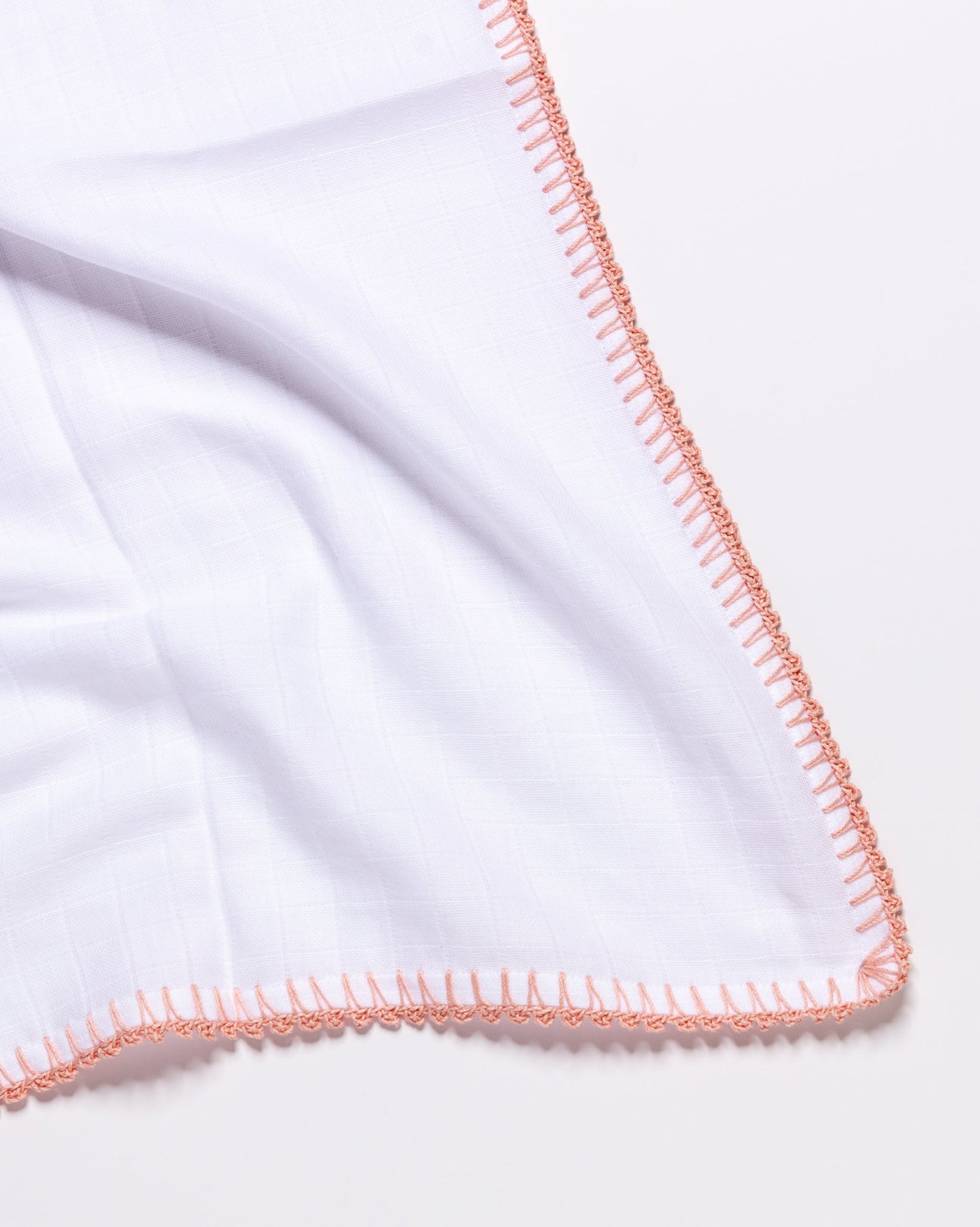 Muslin Swaddle with Classic Border - Light Blush