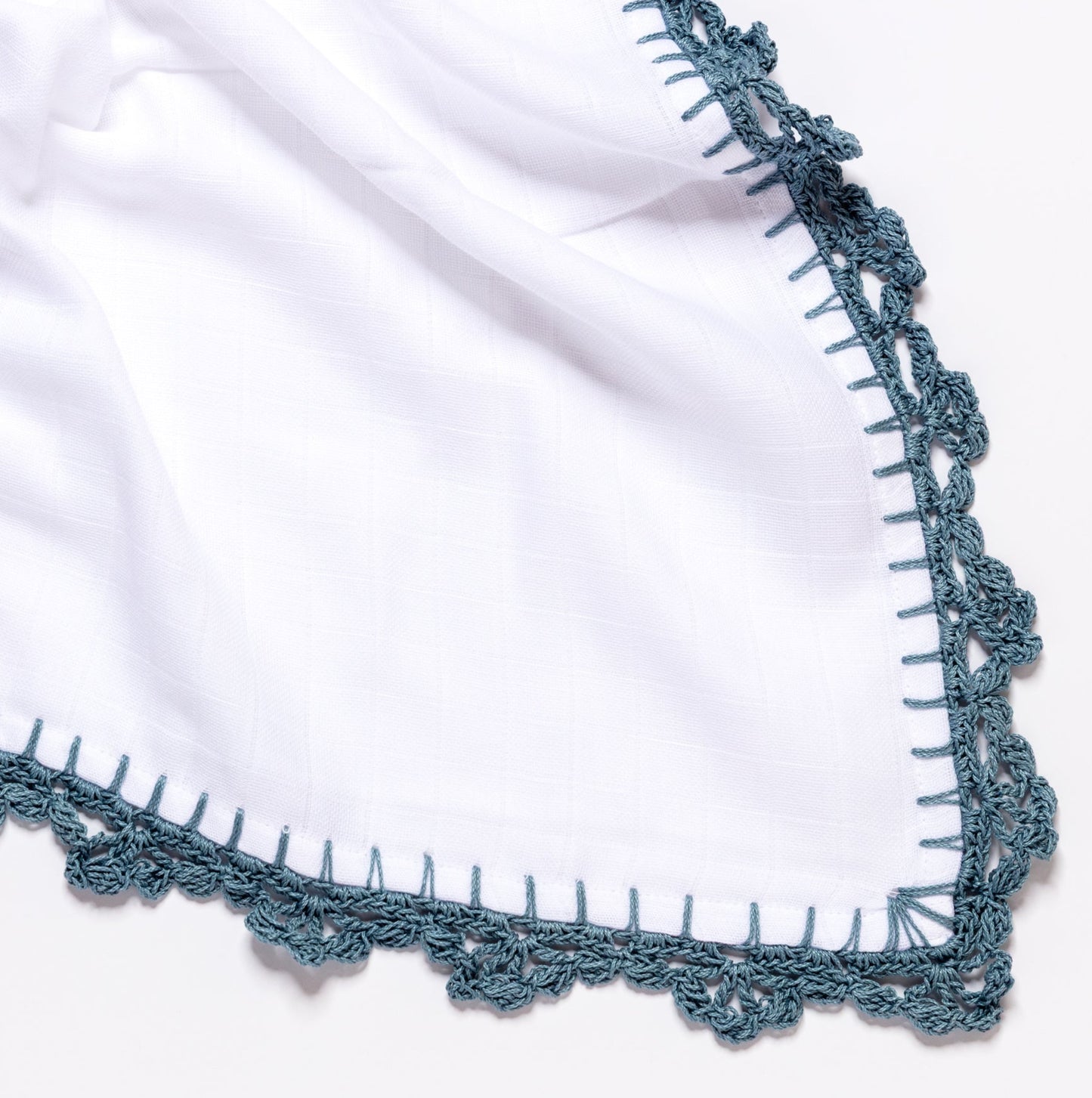 Muslin Swaddle with Wide Border - Light Moon