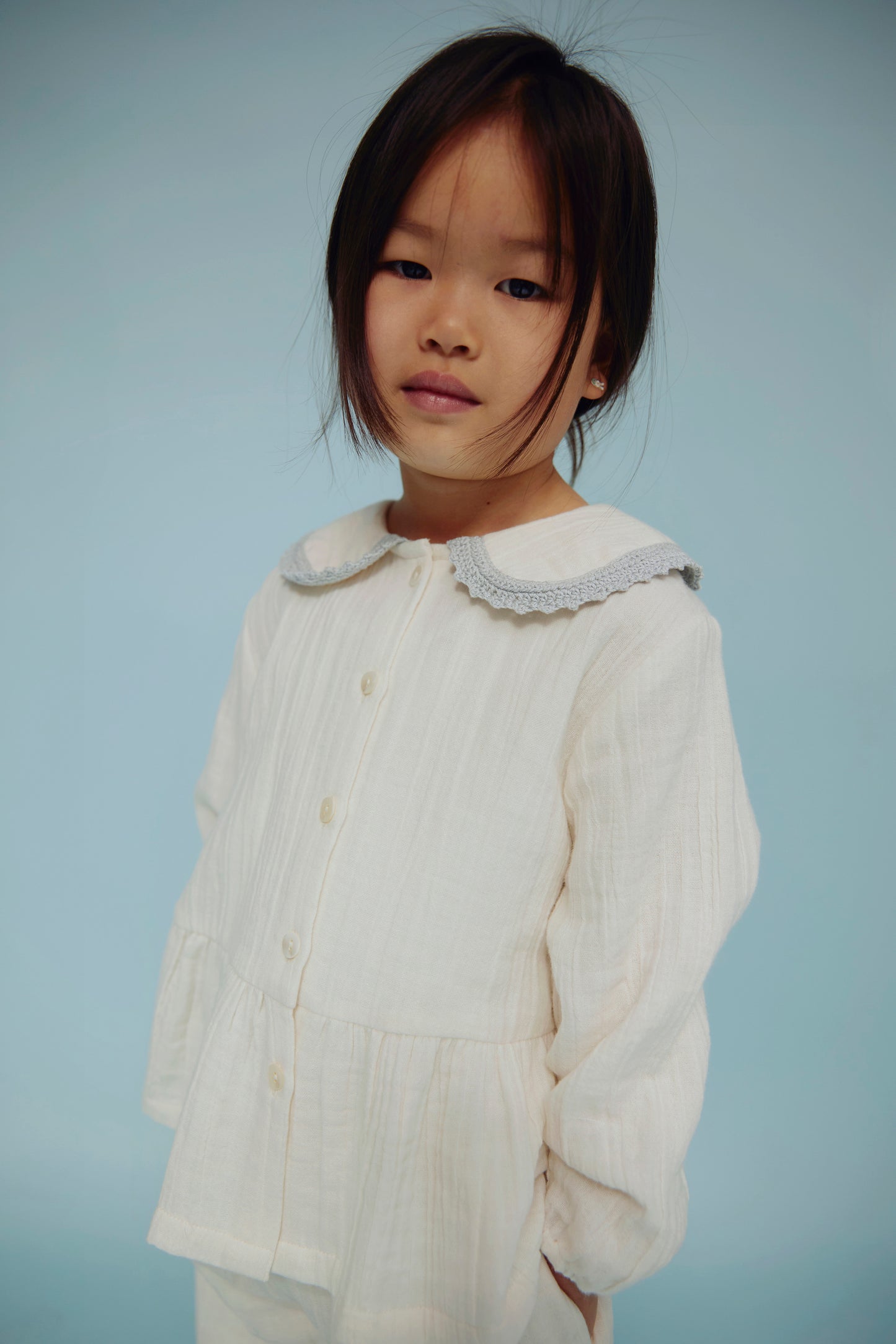 Peplum Blouse OLGA - Sky