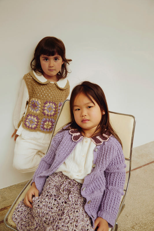 Fanned Skirt ESTER - Lavender Combo