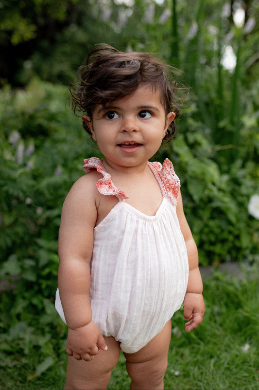 Crossover Romper SOLEIL - Painted Pinks
