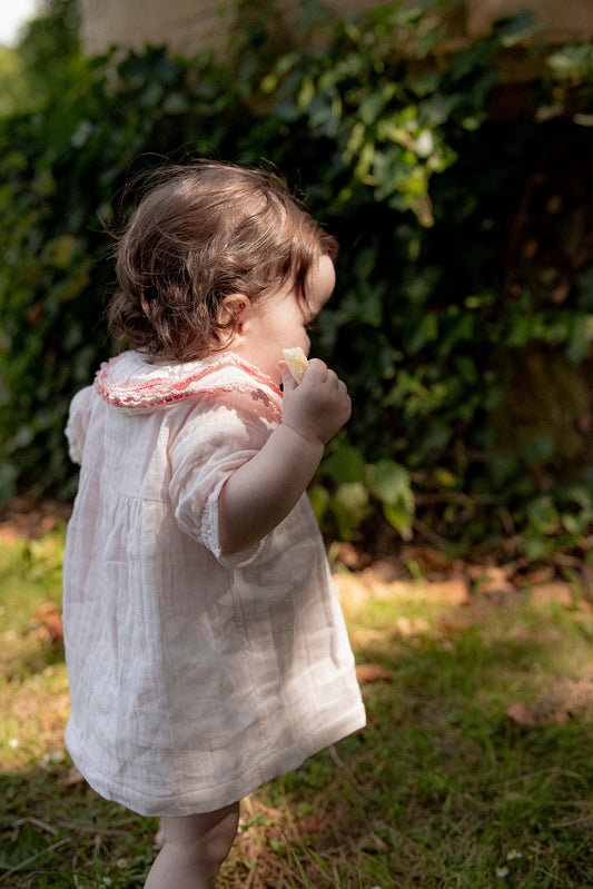 Double Collar Dress THEA - Painted Pinks