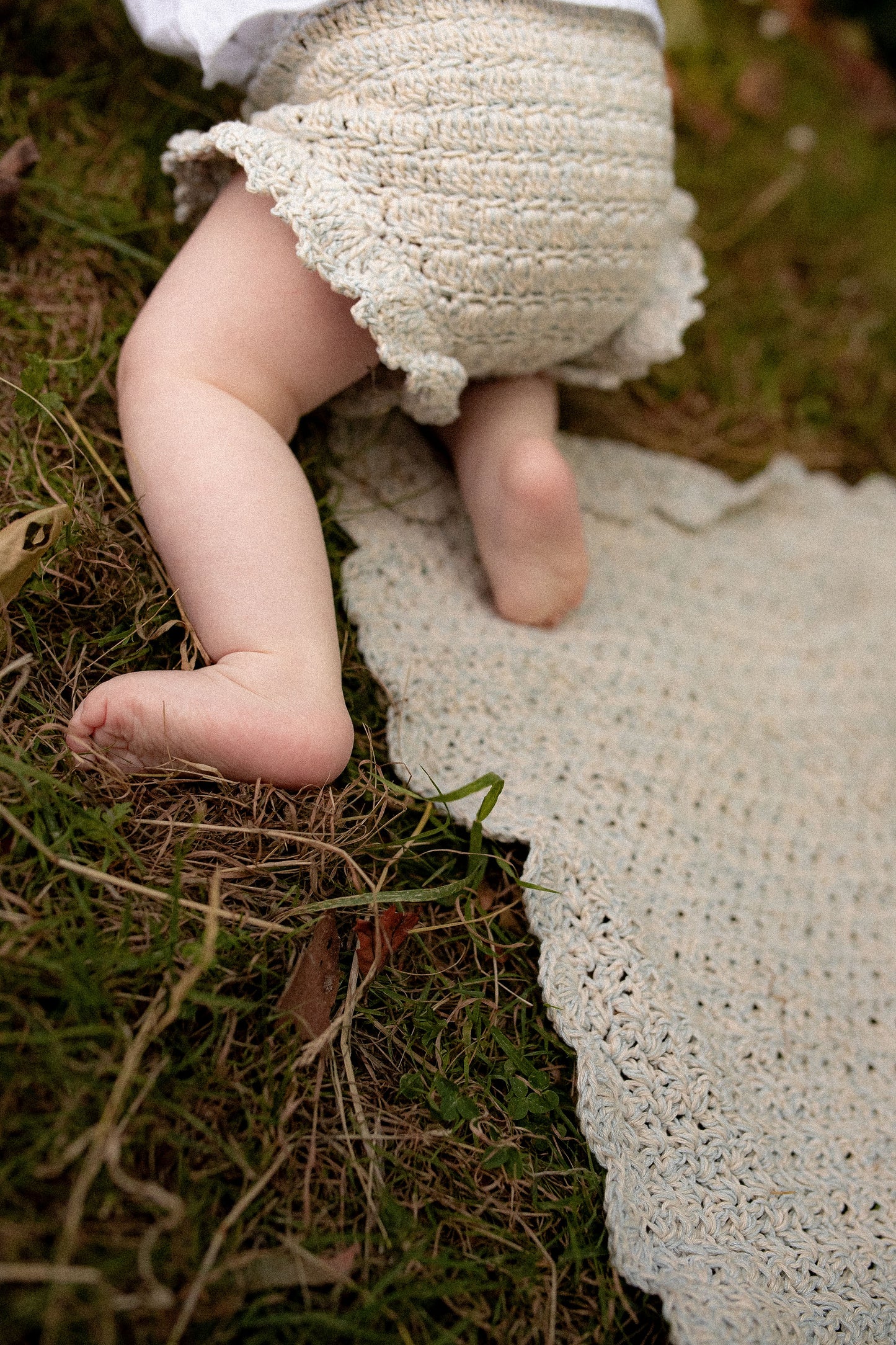 Cotton Heirloom Blanket - Sky Combo