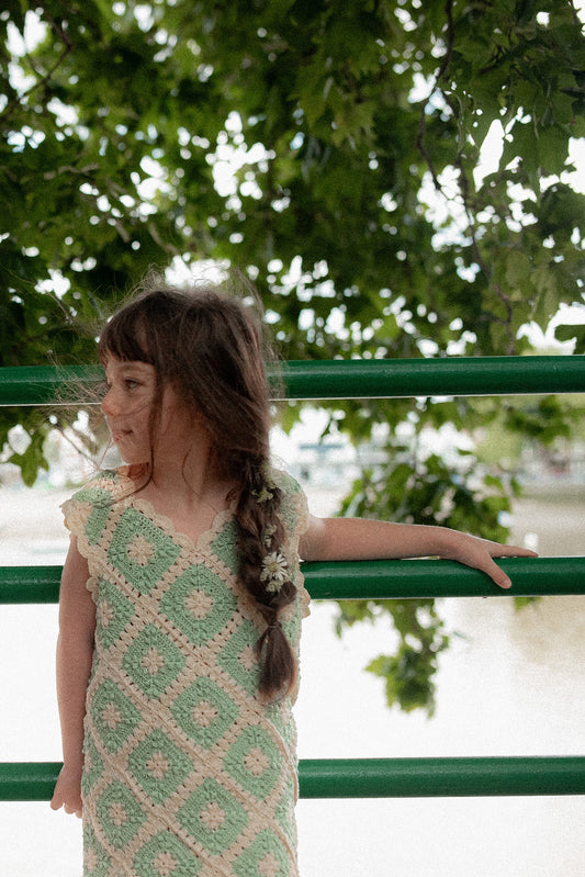 A-Line Dress ANNA - Pastel Sea