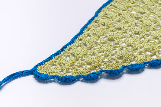 Crochet Headscarf PIXIE - Mint Combo