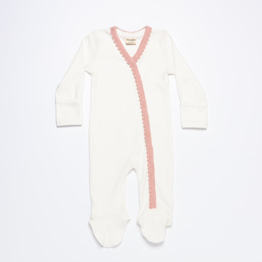 Footie Babygrow QUINCY - Light Blush