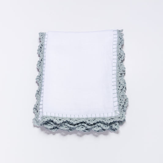 Muslin Swaddle with Wide Border - Sky
