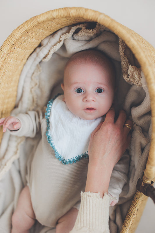 Muslin Bib - Light Moon