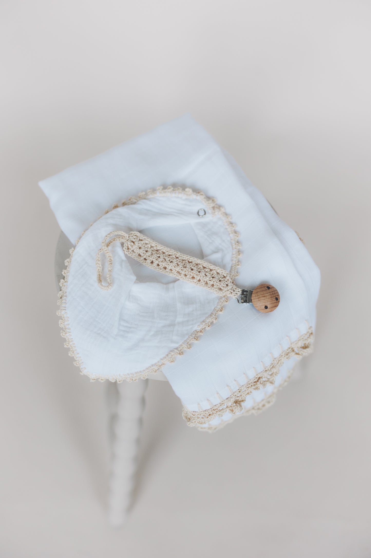 Pacifier Strap - Beige