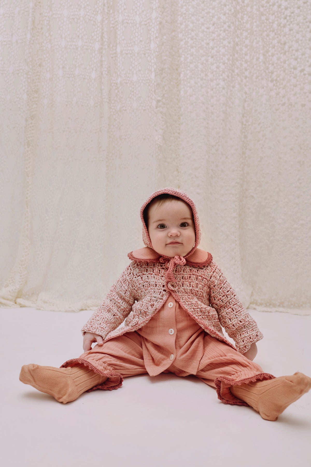 Cardigan HARLOW - Double Cotton Blush