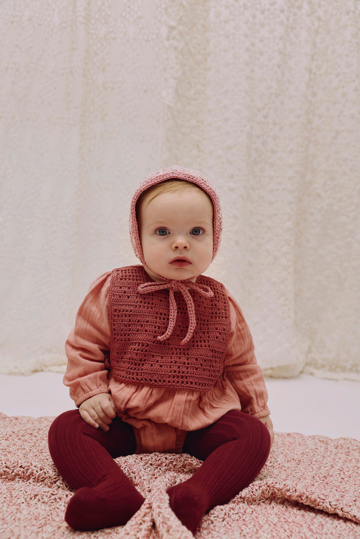 Bonnet EVA - Double Cotton Blush