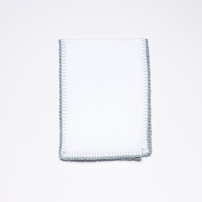 Muslin Swaddle with Classic Border - Sky