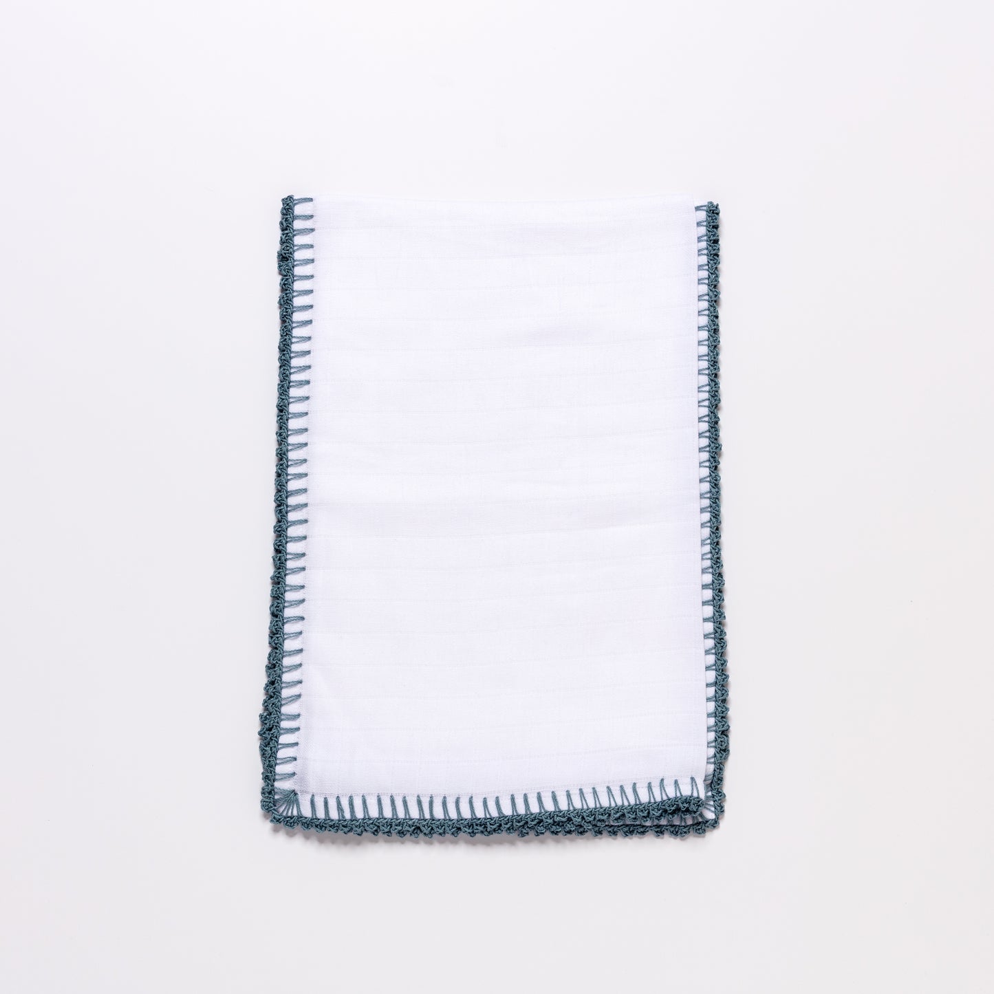 Muslin Swaddle with Classic Border - Light Moon