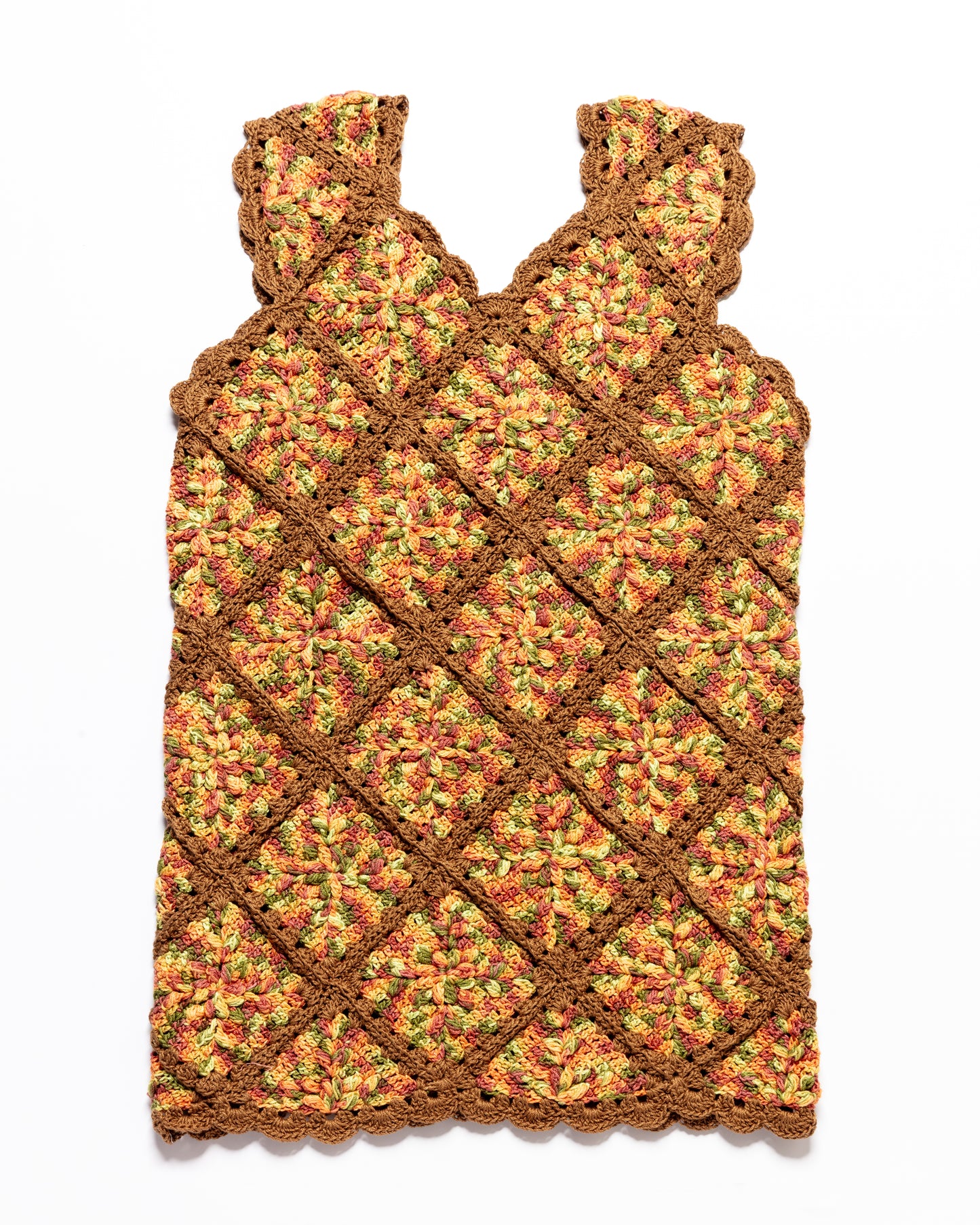 Granny Square Dress ANNA - Winterberry