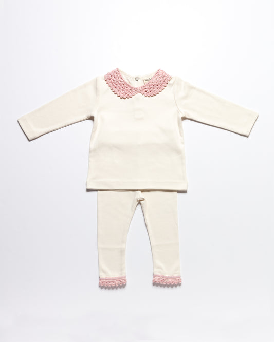 T-shirt NOLA & Leggings BILLY set - Cotton Candy