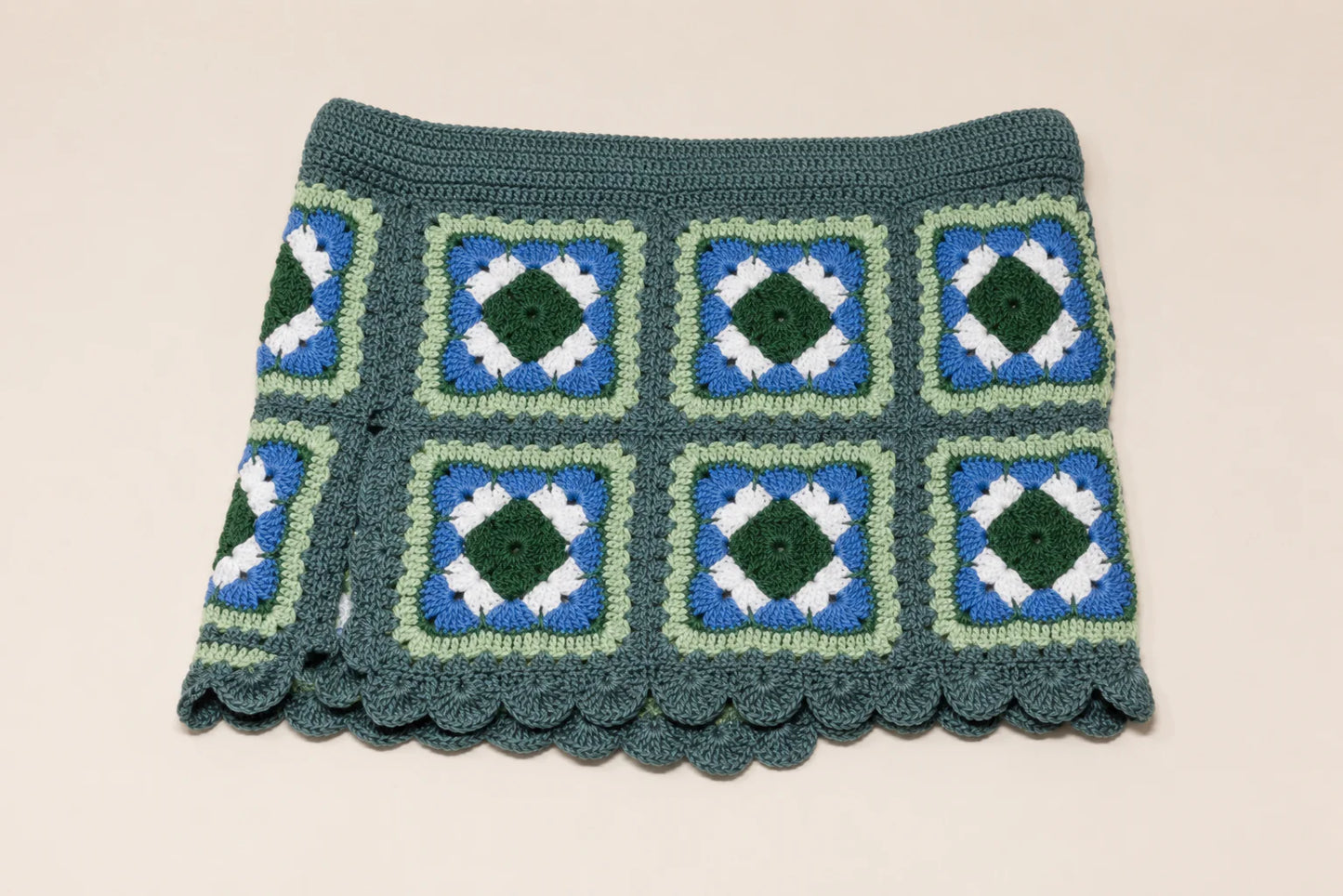 Skirt PALERMO (Adult) - Blue/Green Leaf -  YAARN X MEADOW COLLAB