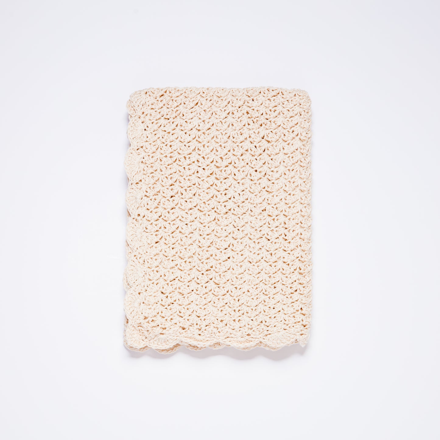 Cotton Heirloom Blanket - Beige Melangé