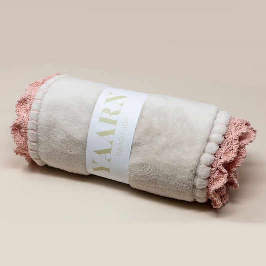 Fleece Blanket - Beige/Light Blush