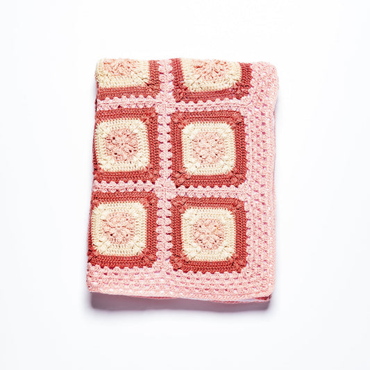 Granny Square Blanket - Soft Pinks
