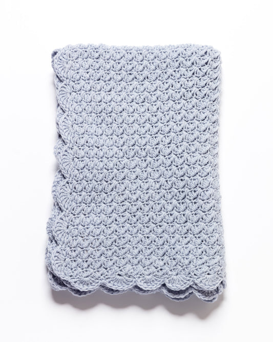 Woolen Heirloom Blanket - Baby Blue