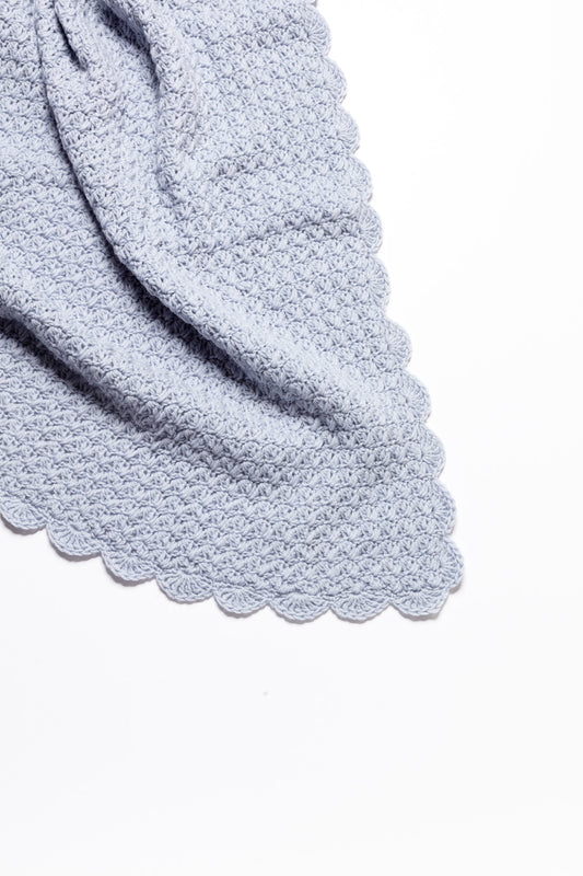 Woolen Heirloom Blanket - Baby Blue