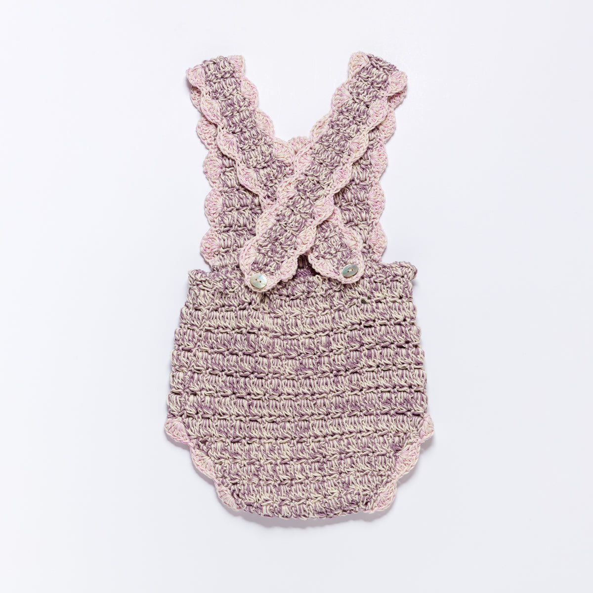 Suspender Shorts HILDA - Lavender Combo