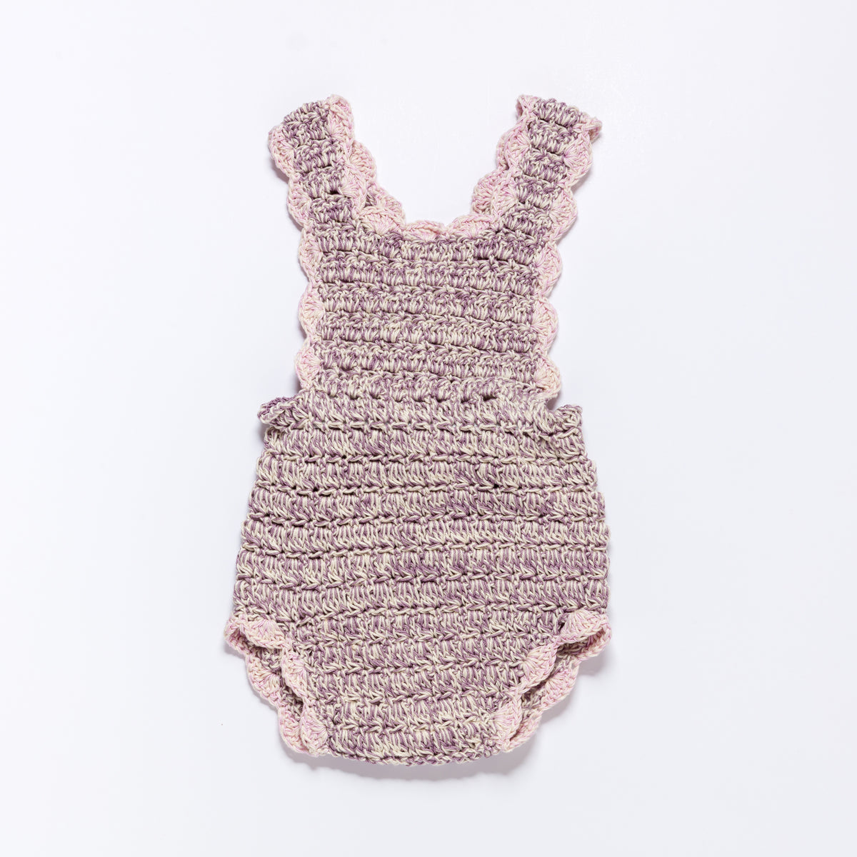 Suspender Shorts HILDA - Lavender Combo