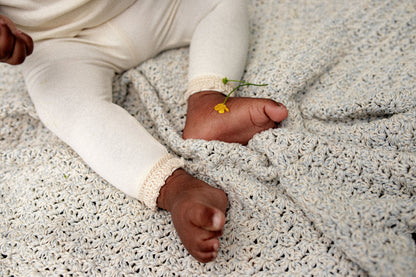 Cotton Heirloom Blanket - Sky Combo