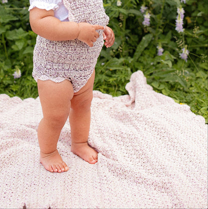 Cotton Heirloom Blanket - Catmint Combo