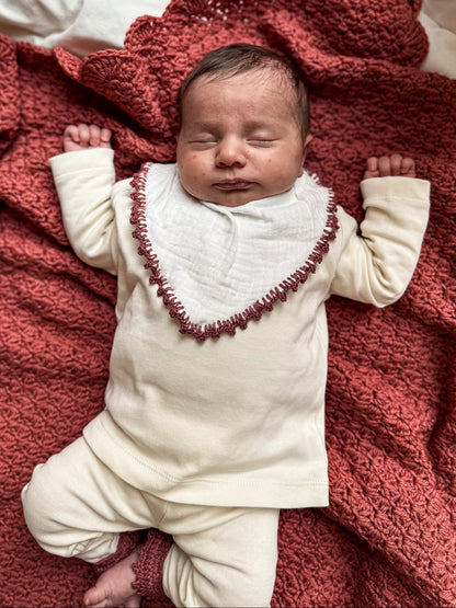 Muslin Bib - Dusty Rose