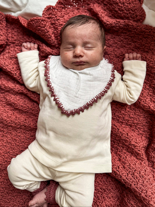 Muslin Bib - Dusty Rose