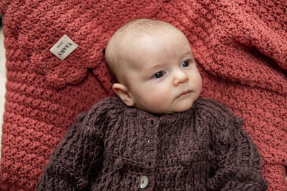 Woolen Cardigan FINCH - Burgundy