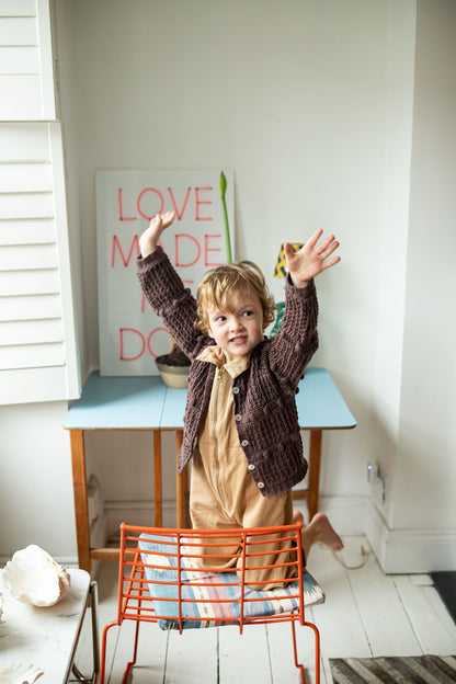 Woolen Cardigan FINCH - Burgundy