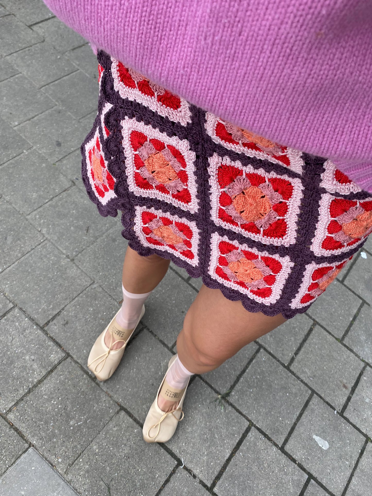 Skirt PALERMO (Adult) - Açai/Light Pink -  YAARN X MEADOW COLLAB