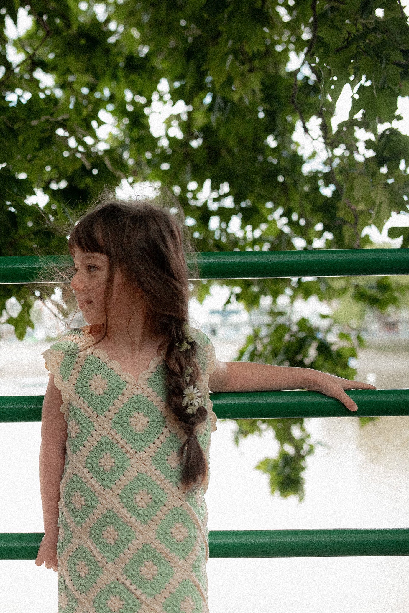 A-Line Dress ANNA - Pastel Sea