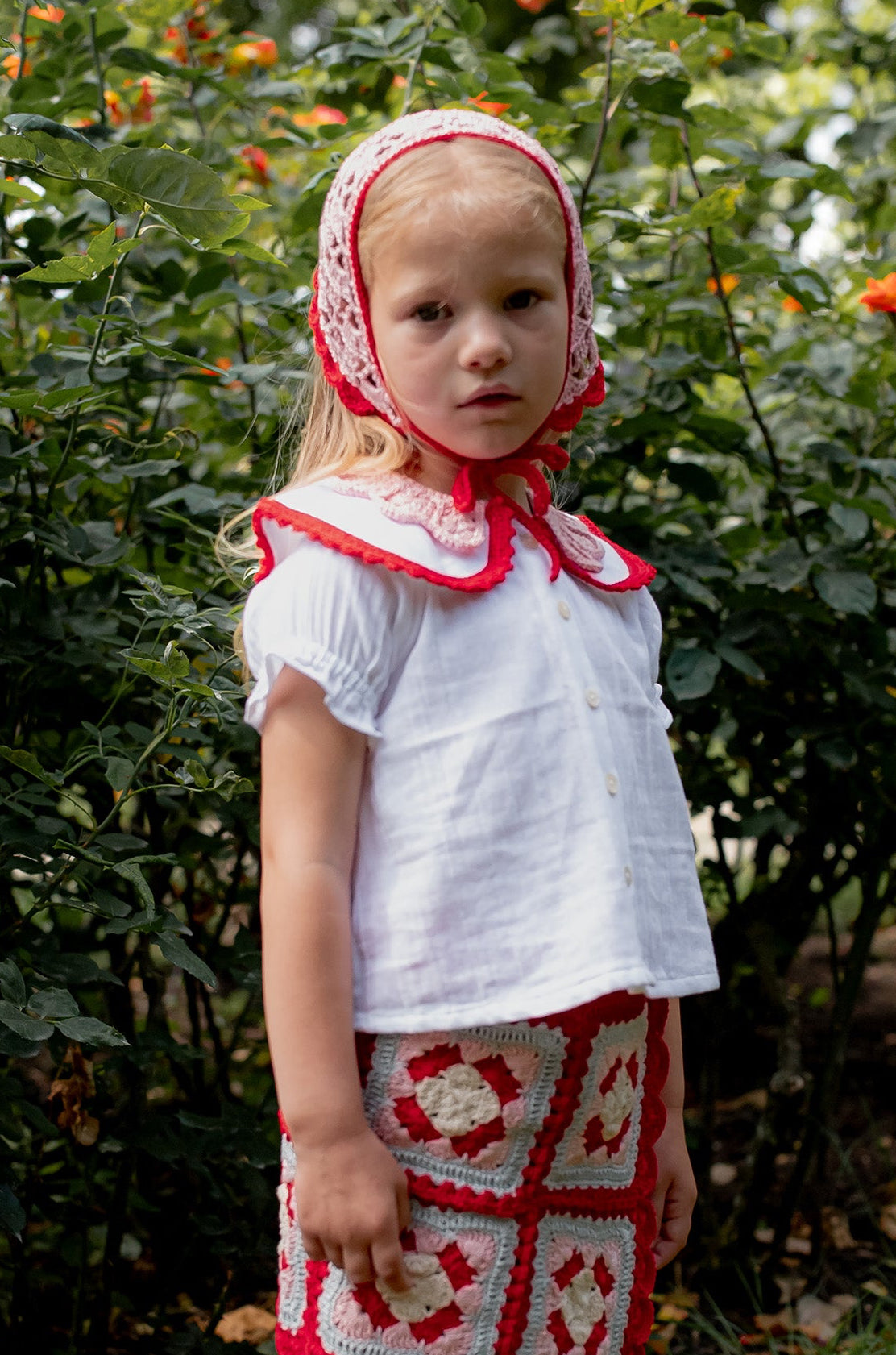 Crochet Headscarf PIXIE - Cotton Candy Combo