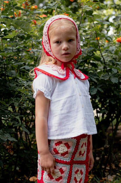 Crochet Headscarf PIXIE - Cotton Candy Combo