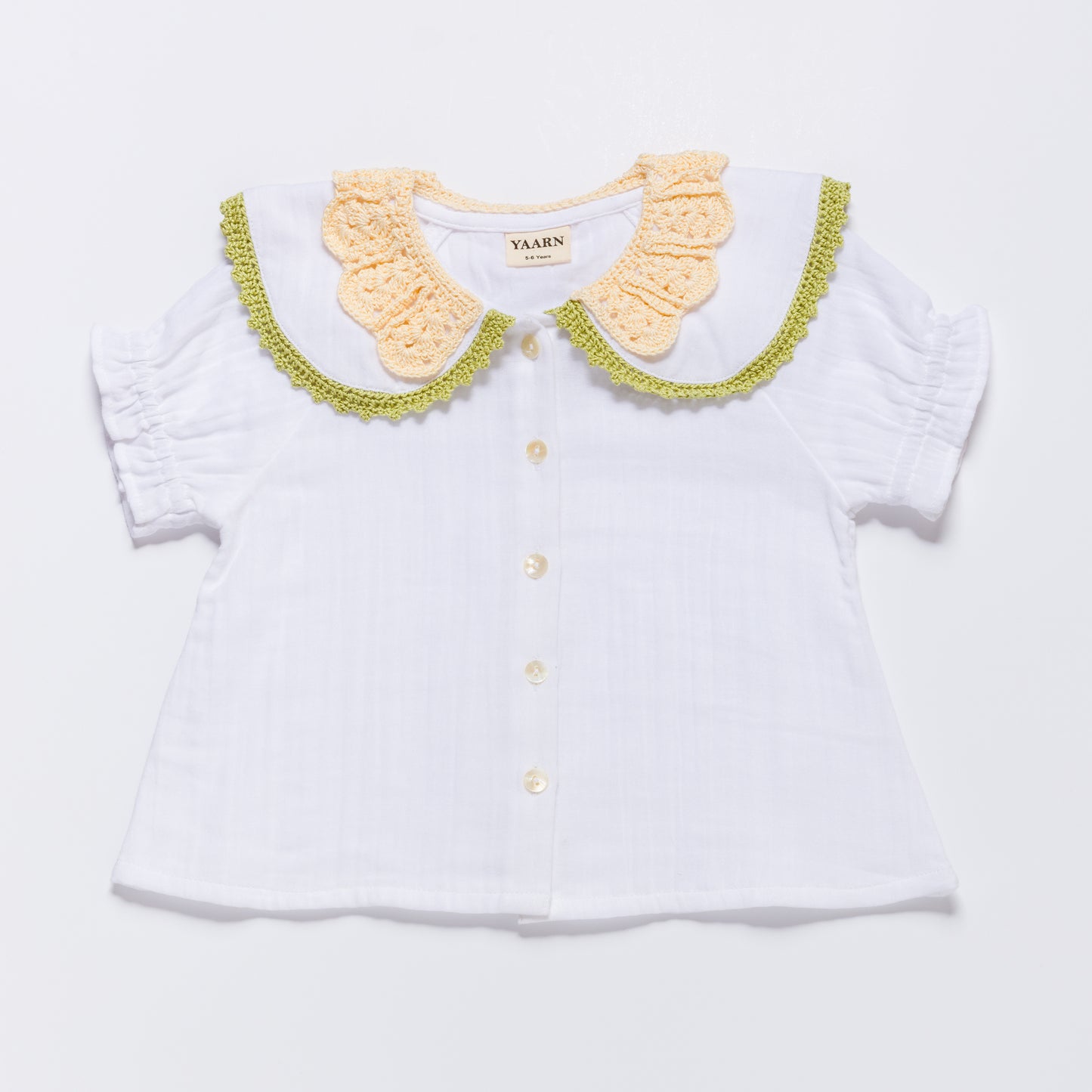 Double Collar Blouse LEILA - Blonde Combo