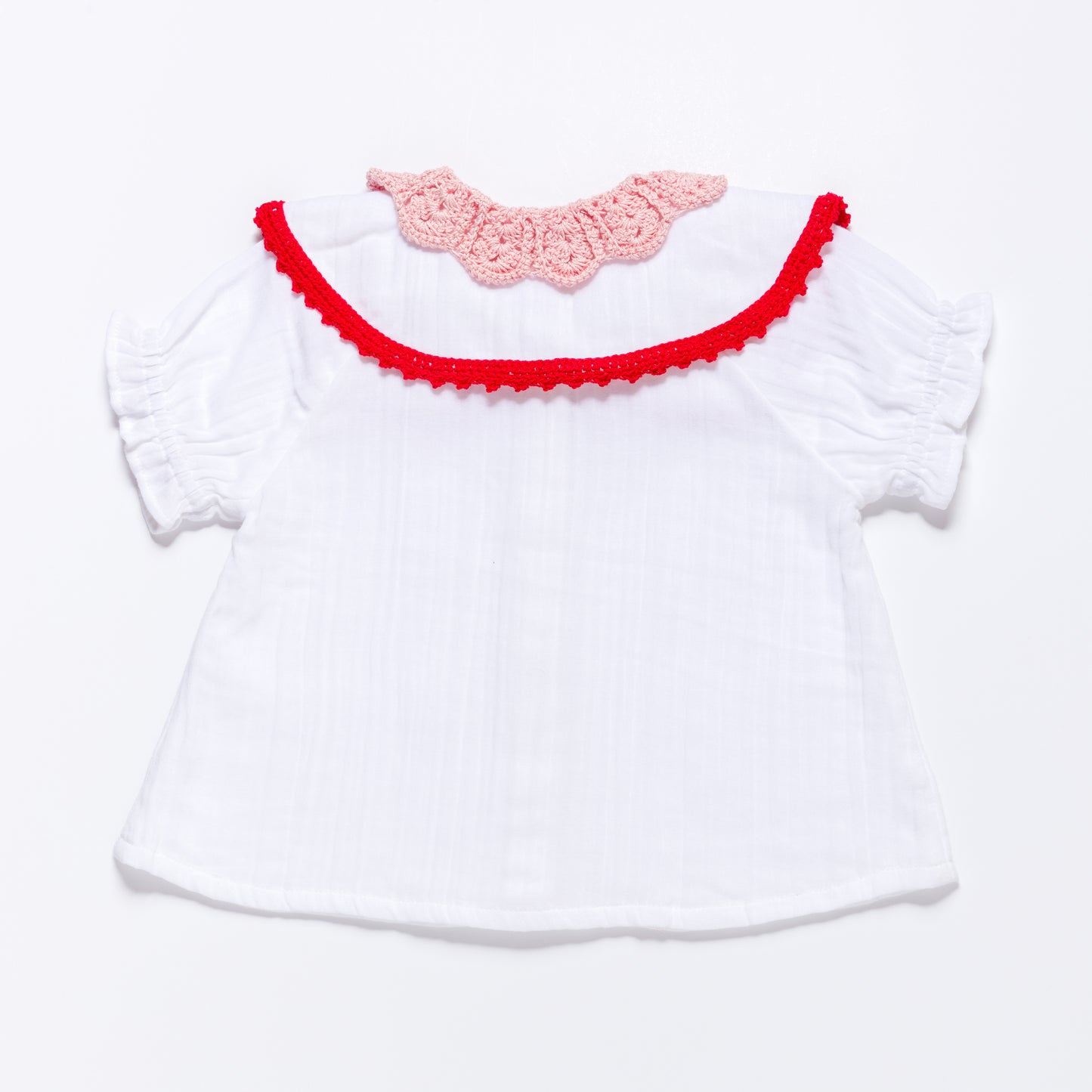 Double Collar Blouse LEILA - Cotton Candy Combo