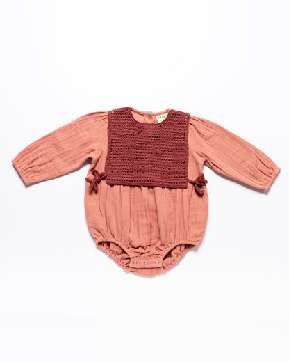 Panel Romper LULU - Antique Rose