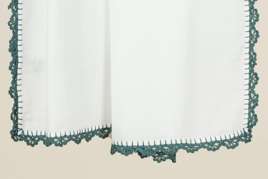 Muslin Swaddle with Wide Border -  Moon