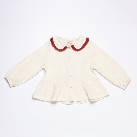 Peplum Blouse OLGA - Dusty Rose
