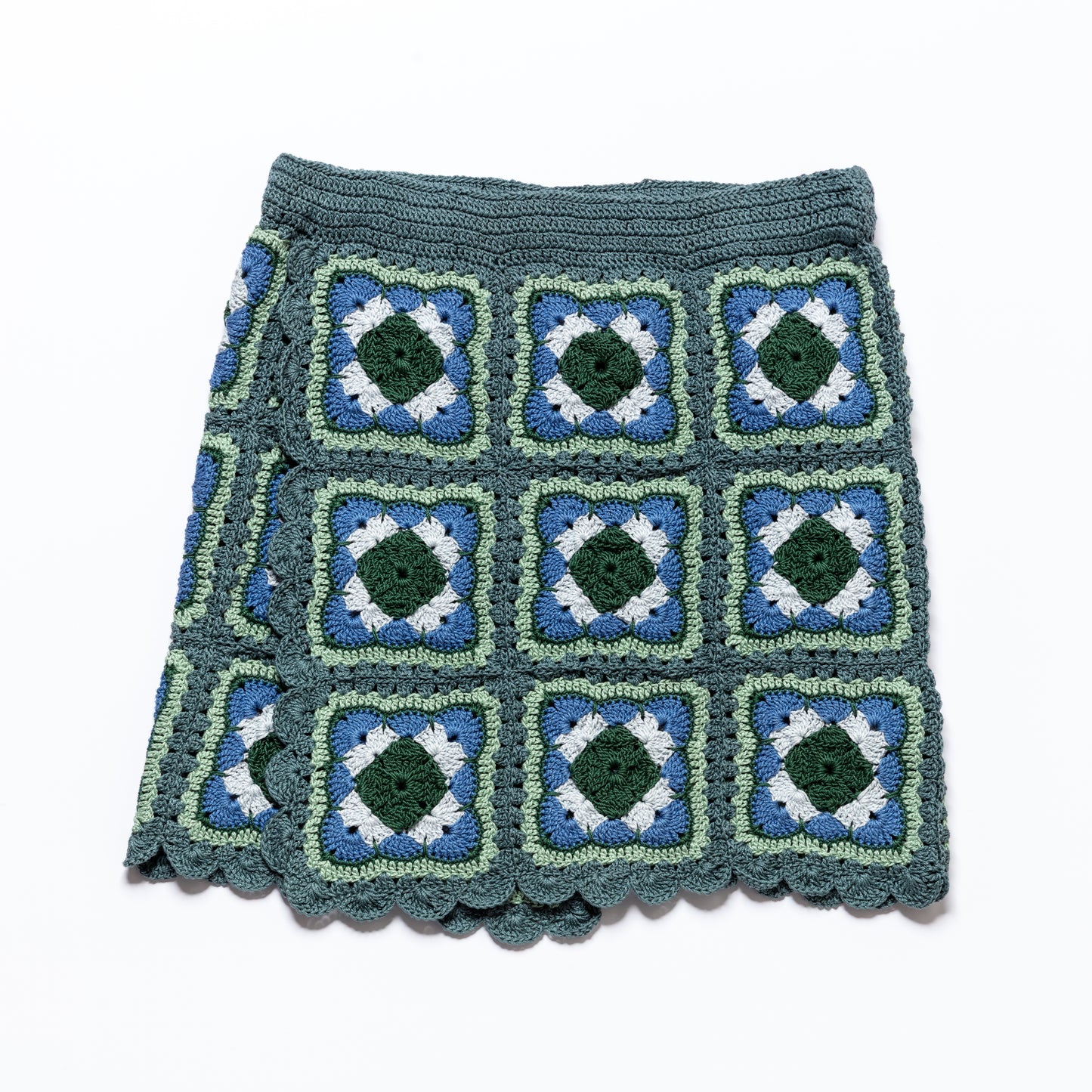 Skirt PALERMO (Adult) - Blue/Green Leaf -  YAARN X MEADOW COLLAB