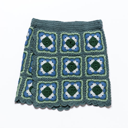 Skirt PALERMO (Adult) - Blue/Green Leaf -  YAARN X MEADOW COLLAB