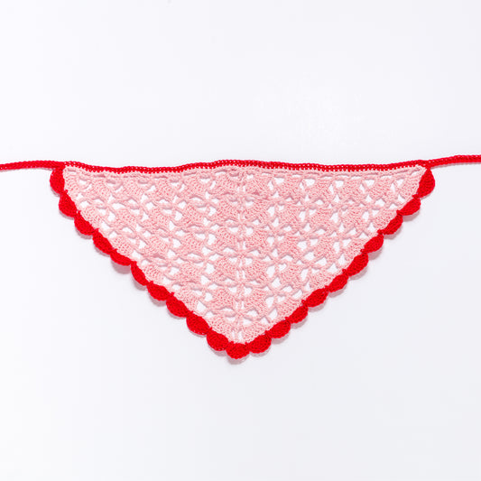 Crochet Headscarf PIXIE - Cotton Candy Combo