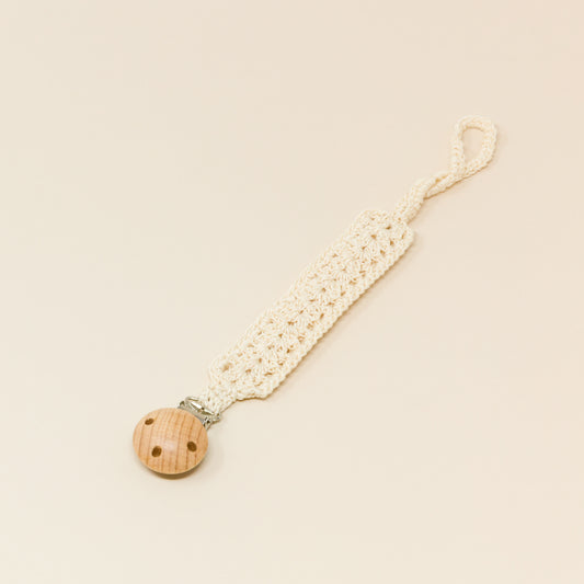 Pacifier Strap - Beige